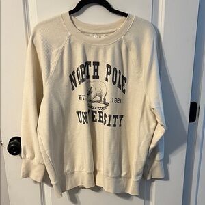 Maurices Cream North Pole University Graphic Sweatshirt